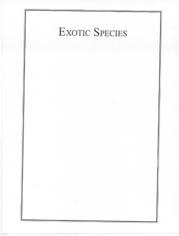Appendix F Exotic Species