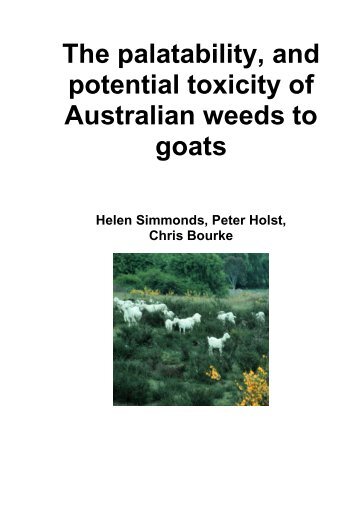 The potential toxicity of Australian weeds to goats