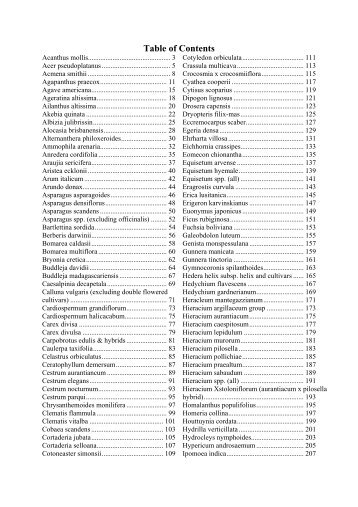 Table of Contents - Biosecurity New Zealand