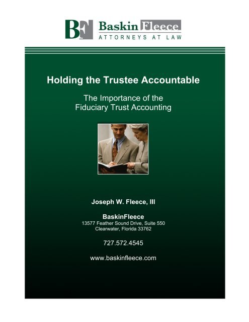 Holding the Trustee Accountable - Baskin Fleece
