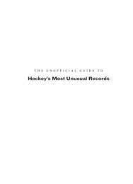 Hockey's Most Unusual Records