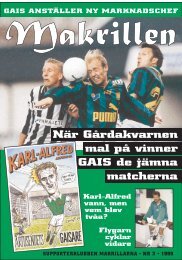 När Gårdakvarnen mal på vinner GAIS de jämna ... - GAIS . se