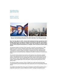 Press Release (pdf) - Steven Holl Architects