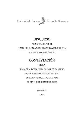 La cadencia en el verso - Academia de Buenas Letras de Granada