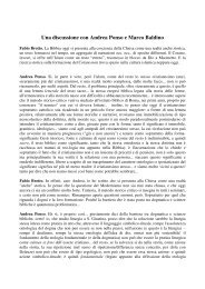 Una discussione con Andrea Ponso e Marco Baldino