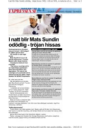 I natt blir Mats Sundin odödlig - tröjan hissas - BOJJE.SE