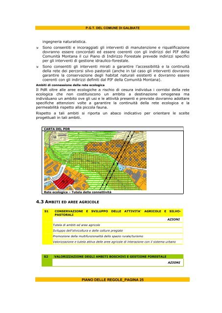 La relazione del Piano delle Regole - Comune di Galbiate