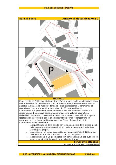 La relazione del Piano delle Regole - Comune di Galbiate