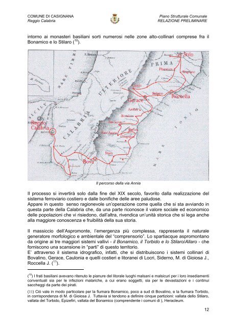 RELAZIONE PRELIMINARE - Comune di Casignana