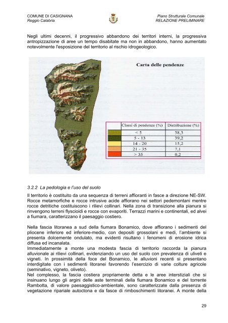 RELAZIONE PRELIMINARE - Comune di Casignana