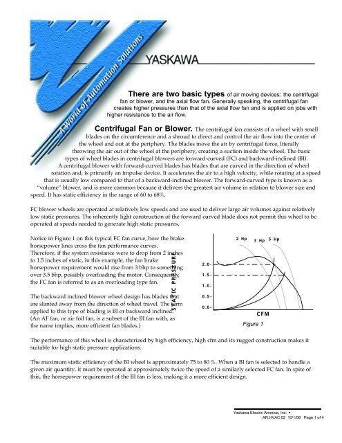 There Are Two Basic Types Of Air Moving Devices The Centrifugal Fan