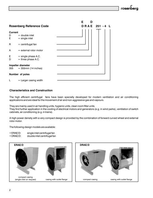 Centrifugal Fans - Rosenberg USA