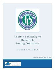 Zoning Ordinance - Bloomfield Township