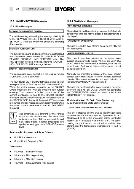 YK CENTRIFUGAL LIQUID CHILLER OptiView ... - Johnson Controls