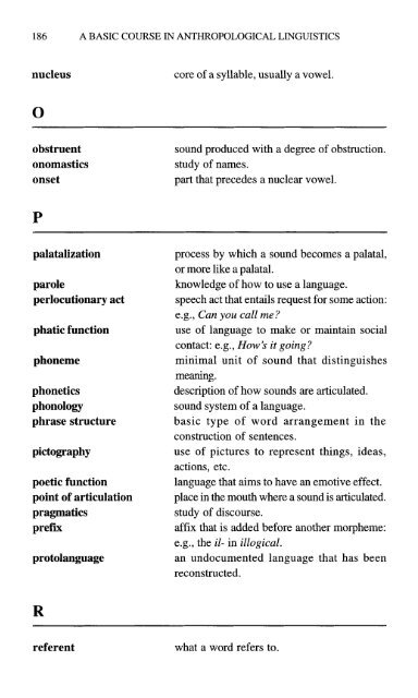 A Basic Course in Anthropological Linguistics (Studies in Linguistic ...