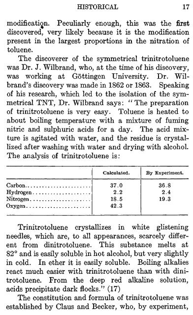 TNT: Trinitrotoluenes and Mono and Dinitrotoluenes