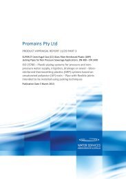 Promains Pty Ltd - Water Services Association of Australia
