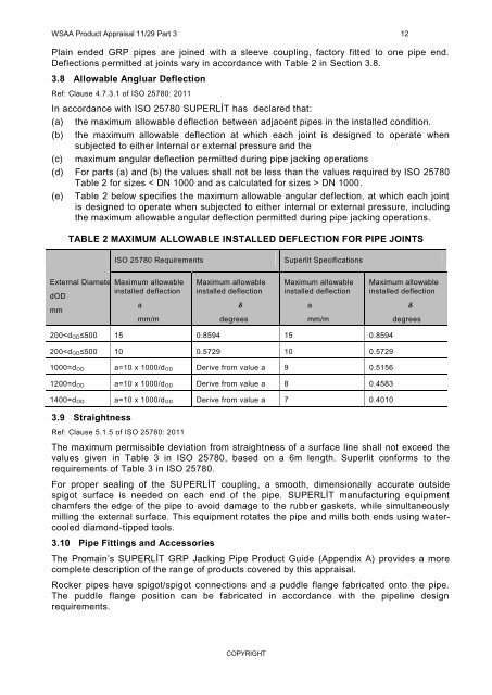 Promains Pty Ltd - Water Services Association of Australia