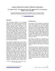 Analysis of Radial-Flow Impellers of Different Configurations.