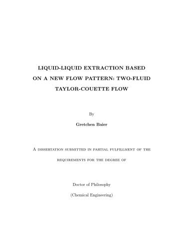 liquid-liquid extraction based on a new flow pattern - FCF Research ...