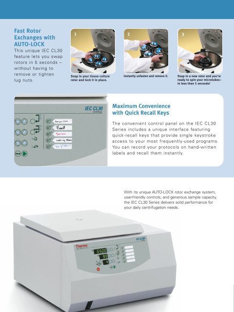 Thermo Scientific IEC CL30 Centrifuge Series Convenience ...