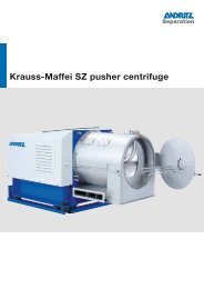 Krauss-Maffei SZ pusher centrifuge - Andritz