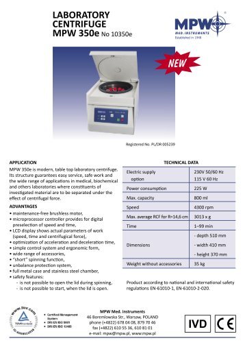 LABORATORY CENTRIFUGE