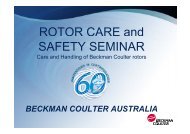 Beckman rotor safety presentation