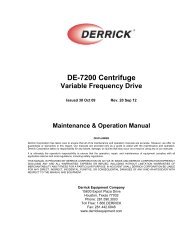 DE-7200 Centrifuge - Derrick Equipment Company