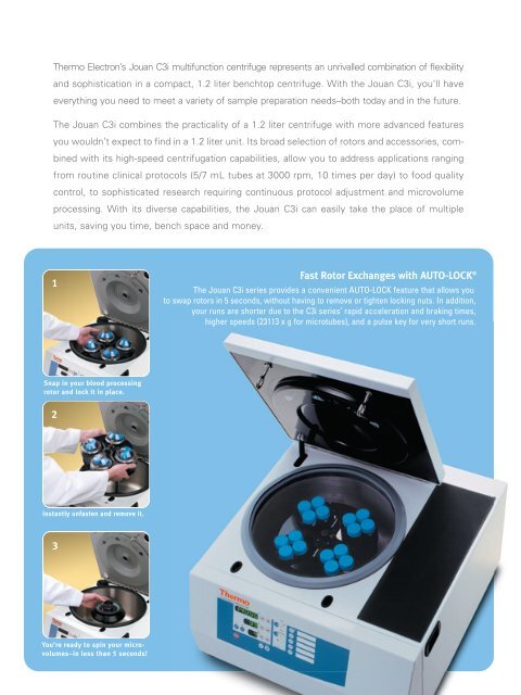 Jouan C3i Multifunction Centrifuge Series