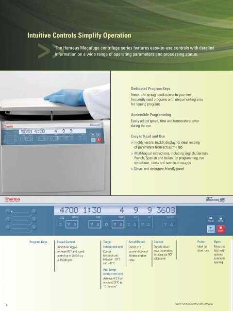 Thermo Scientific Heraeus Megafuge 16 and Megafuge ... - TS Labor