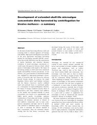 Development of extended shelf-life microalgae concentrate diets ...