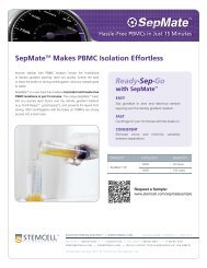 SepMate™ Hassle-Free PBMCs in Just 15 Minutes - Stemcell ...