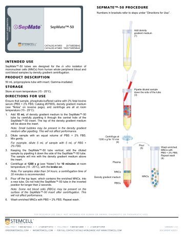 SepMate™-50 - Stemcell Technologies