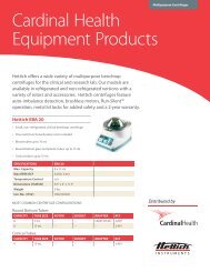 Hettich Multipurpose Centrifuges r2 680 Kb – PDF - Cardinal Health