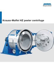 Krauss-Maffei HZ peeler centrifuge - Andritz