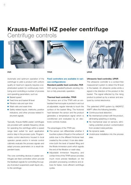 Krauss-Maffei HZ peeler centrifuge - Andritz