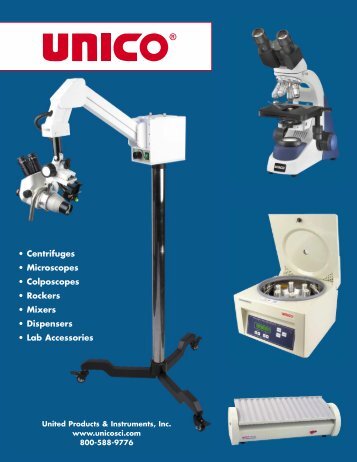 Centrifuges • Microscopes • Colposcopes • Rockers • Mixers - Unico