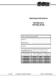 Operating Instructions ROTINA 46 S ROTINA 46 RS