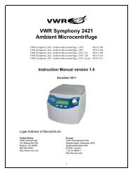 Instruction_Manual_VWR_Symphony_2421 - VWR International