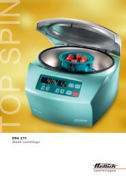 EBA 270 Small centrifuge - HettichLab