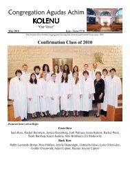 May Kolenu - online - Congregation Agudas Achim