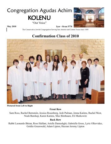 May Kolenu - online - Congregation Agudas Achim