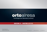 Centrifuges and laboratory products DIGTOR 21 ... - Orto Alresa