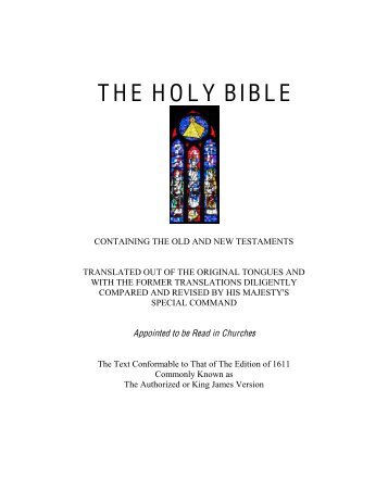 THE HOLY BIBLE - Webs