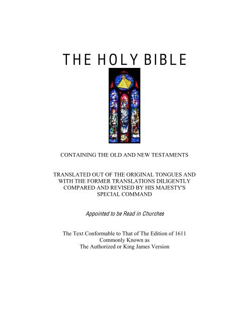 THE HOLY BIBLE - Webs