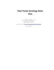 Kiser Family Genealogy Notes Ohio - Arslanmb.org