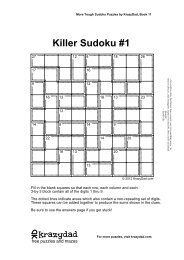 tough sudoku puzzles volume 3 book 86 krazydad