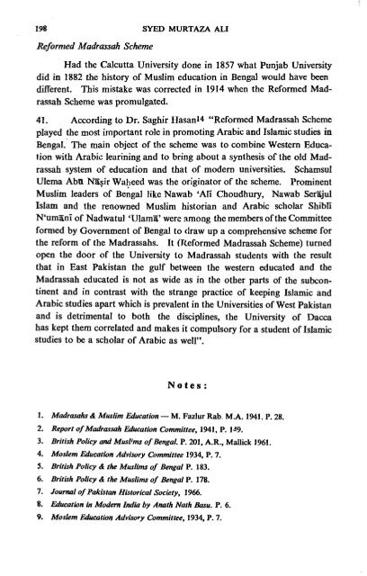 MUSLIM EDUCATION IN BENGAL 1837-1937