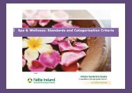 Spa & Wellness: Standards and Categorisation Criteria - Failte Ireland